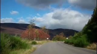 Autumn Road Trip Drive With Bagpipes Music On History Visit Highlands Of Aberdeenshire Scotland [upl. by Tamas897]