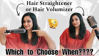 Are u confused with hair straightening and volumizing Lets find out  gowri krishnan  grwm [upl. by Nolly529]