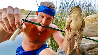 Hunting FROGS with HOMEMADE BLOWGUN Epic SloMo [upl. by Jablon902]