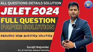 JELET 2024 Full Question Paper Solution  Jelet 2024 Previous Year Question Solution Suvajit Academy [upl. by Tekla]