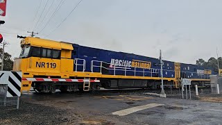 5MP2 PN Steelieintermodal NR94 NR119 Melbourne to Perth 1810 171024 Ararat West VIC [upl. by Shoifet]