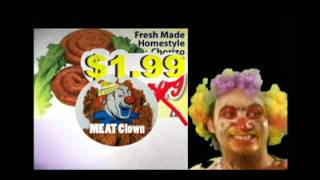 Local TV Ad  MEAT Clown [upl. by Paloma830]