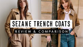 Sezane Clyde Trench Coat vs Sezane Scott Trench Coat REVIEW  Which one to choose [upl. by Abrahams]