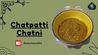 Chatpatti Chatni banany ka tarika  Spicy Sauce Recipe  Recipe By banochannel64 [upl. by Odraner]