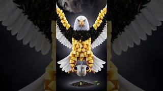 Eagle Made from Boba Tea Flavors shorts animals eagle viralshorts [upl. by Anifled]