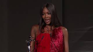 2018 CFDA Fashion Awards Naomi Campbell Receives Fashion Icon Award [upl. by Eduard]