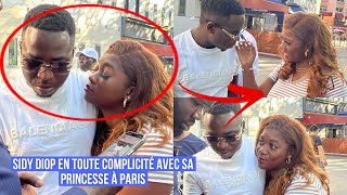 ZenithSidy Diop en toute complicité avec sa princesse dans les rues de Paris et lui fait une bise [upl. by Odrareg]