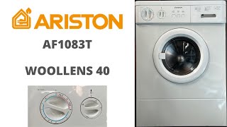 Ariston AF1083T Washing Machine  15 Woollens 40 [upl. by Erdnassak]