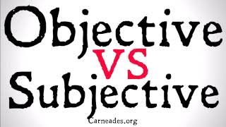 Objective vs Subjective Philosophical Distinction [upl. by Ardnua]