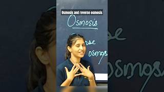 OSMOSIS amp REVERSE OSMOSIS EXPLAINED BY SIONA MAAM youtube ytshorts shorts chemistry [upl. by Tsyhtema]