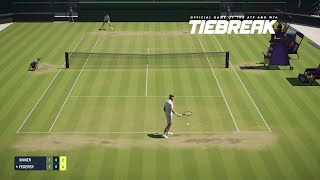 TIEBREAK  Roger Federer Vs Jannik Sinner I Wimbledon I Expert Difficulty PS5 [upl. by Llerod]