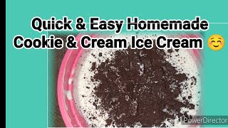 Special Quick and Easy Homemade Cookies amp Cream Ice Cream 🍨😘 [upl. by Adaynek]