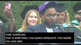 Kendrick Lamar gave an inspirational speech at Compton College’s 2024 Commencement✊ [upl. by Akkeber834]