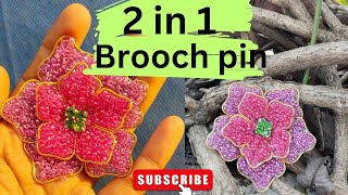 3d flower brooch pin 🌼🩷Hair accessories ♥️youtube getmoreviews handmadewithlove viral making [upl. by Adnohsel]