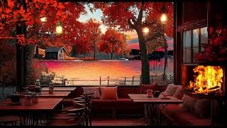 🍂🐈 Autumn Cozy coffee shop Slow living Bossa Nova Music fall jazz Autumn Leaves autumn vibesquotquot [upl. by Shelah]