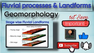 Fluvial processes amp landforms1ST SEMBySagarika Naggeography [upl. by Rudin]