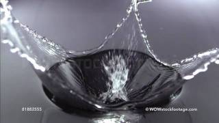 Clear glass cube falling into water Slow Motion [upl. by Gitel]