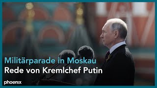 Rede von Wladimir Putin bei Militärparade zum Gedenken an Weltkriegsende  090524 [upl. by Hgielra]