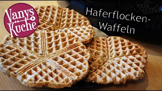 HaferflockenWaffeln gesund lecker und schnell gemacht 🤩 glutenfrei und zuckerfrei [upl. by Rosenkrantz]