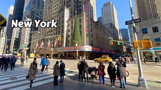 New York Christmas Preparation 2023 4k  Manhattan NYC Autumn Walk 4K HDR [upl. by Annmaria]