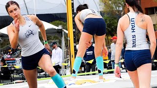 Utah State high jump college womens Sports highlight [upl. by Nnairrehs]