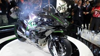 Kawasaki Ninja H2 R WalkAround at Intermot  Visordown Exclusive [upl. by Ail]