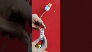 one switch one bulb💡 wiring connection youtubeshorts​ shorts​ shortsvideoviral​ [upl. by Ytinirt]