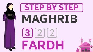 Learn How to Pray 3 Rakat Fardh of Maghrib Salah  StepbyStep Prayer Tutorial  Female Hanafi [upl. by Favien186]