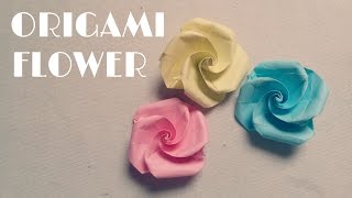 Origami Easy  Origami Flower Tutorial [upl. by Eeldivad]