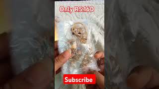 Flipkart gold plated jewellery set😱only160😱fipkart online shortvideos ytubefliplartshort online [upl. by Elsilrac]