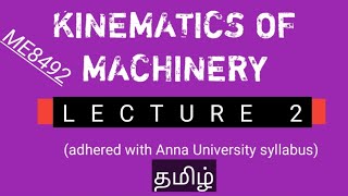 KINEMATICS OF MACHINERY L3  Anna University syllabus Dhronavikaash [upl. by Eradis649]