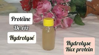 DIY protéines de riz hydrolysé fait maisonhow to make hydroyse rice protein [upl. by Kutzer]