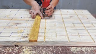 Unexpectedly Effective Pallet Woodworking Project  Make A Coffee Table With A Unique Zigzag Pattern [upl. by Menendez99]