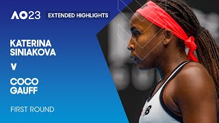 Katerina Siniakova v Coco Gauff Extended Highlights  Australian Open 2023 First Round [upl. by Ennairol707]