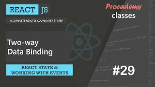 29 Two way data binding  React state amp working with events  A Complete React Course [upl. by Kopp]