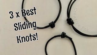 3 x Best Sliding Knots Adjustable sliding knots for necklaces and bracelets [upl. by Keeley]