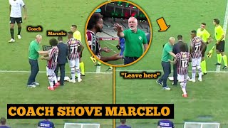 Fluminense Coach Calls Marcelo Then Shoves Him Back On The Bench During Fluminense vs Gremio Match [upl. by Arinaid]