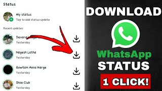 How To Download WhatsApp Status  Download WhatsApp Status in 1 Click  WhatsApp Status Download [upl. by Holder]