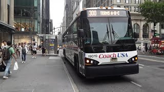 New Jersey TransitCoach USA Rockland Coaches 2019 MCI D4500CT 19019 On The 300  Bryant Park [upl. by Ayekahs]