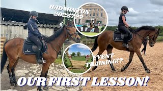 ROAD TO EVENTING OUR FIRST LESSON [upl. by Otnas]