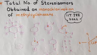 Number of Stereoisomer obtained on monochlorination of methylcyclohexane [upl. by Bodkin]