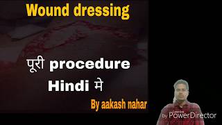 Wound dressing procedure in hindi [upl. by Fariss950]