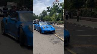 Porsche gt3 rs blue shark only one in India ✌️😎 ytshorts cars trendingshorts youtube [upl. by Jamey]