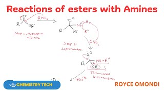 REACTIONS OF ESTERS WITH AMINES amine esterification organicchemistry [upl. by Aliab]