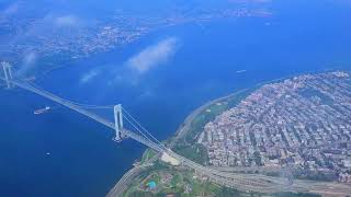 Verrazano Narrows Bridge Flyover New York [upl. by Dnaltroc]