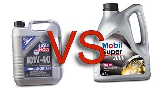 Liqui Moly MoS2 10w40 vs Mobil 1 2000 x1 10w40 test [upl. by Aicissej807]