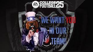 Join my EA College Football 25 Teambuilder Dynasty Team Maine Black Bears [upl. by Nador]