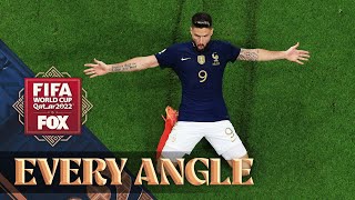 Olivier Giroud scores a recordbreaking goal for France in the 2022 FIFA World Cup  Every Angle [upl. by Femi39]