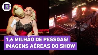 Show de Madonna reuniu 16 milhão de pessoas em Copacabana no Rio veja imagens aéreas [upl. by Barbe945]