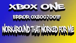 XBOX ONE ERROR 0x8007001F GAME FIX THAT WORKED FOR ME NEW XBOX ONE PREVIEW DASHBOARD [upl. by Licastro201]